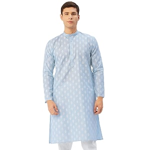 Jompers Mens Cotton Floral Printed Kurtas
