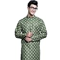Jompers Men39s Cotton Floral Printed Kurtas