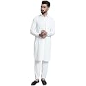 Jompers Men39s Cotton Solid Pathani Kurta With