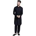 Jompers Men39s Cotton Solid Pathani Kurta With