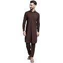 Jompers Men39s Cotton Solid Pathani Kurta With