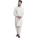 Jompers Men39s Cotton Solid Pathani Kurta With