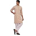 Jompers Floral Embroidered Kurta With Churidar Beige