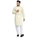 Jompers Men39s Embroidered Pure Cotton Kurta Pyjama
