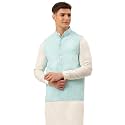 Jompers Men39s Embroidered Woven Pure Cotton Nehru