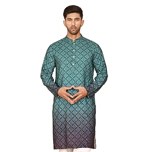 Jompers Mens Ombre Pure Cotton Straight Kurta