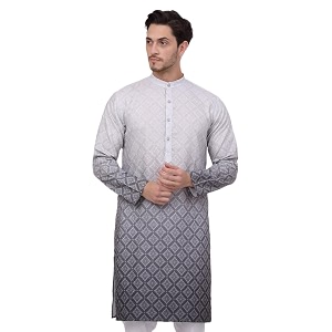 Jompers Mens Ombre Pure Cotton Straight Kurta