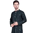 Jompers Men39s Regular Fit Rayon Sequins Chikankari