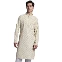 Jompers Men39s Regular Fit Cotton Chikankari Embroidered