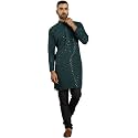 Jompers Men39s Cotton Embroidered Regular Kurta Sets