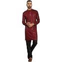 Jompers Men39s Cotton Embroidered Regular Kurta Sets