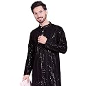Jompers Men39s Regular Fit Rayon Sequins Chikankari
