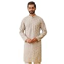 Jompers Men39s Silk Blend Regular Fit Chikankari