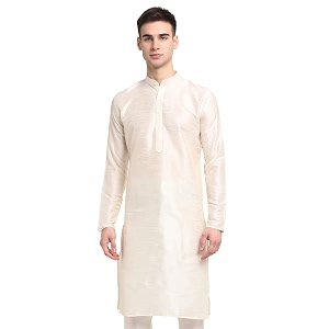 jompers men black amp white solid kurta