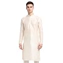 Jompers Men Black &amp; White Solid Kurta