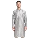 Jompers Men Black amp White Solid Kurta