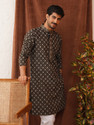 Jompers Men Embroidered Straight Kurta