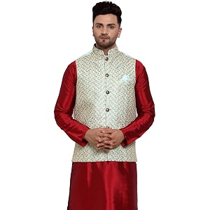 Jompers Men Embroidered Waistcoats Nehru jeckets.