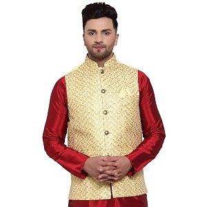 Jompers Men Embroidered Waistcoats Nehru jeckets.