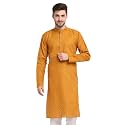 Jompers Men Green Ethnic Embroidered Pure Cotton