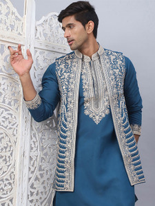 Jompers Men Kurta Pyjama Ethnic Jacket Set