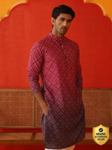 Jompers Men Printed Straight Kurta