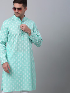 Jompers Men Printed Straight Kurta