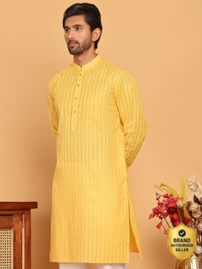 Jompers Men Striped Straight Kurta
