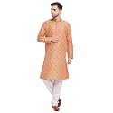 Jompers Mens Coller Embroidered Printed Kurta Pyjama.