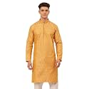 Jompers Silk Blend Men39s Woven Design Kurtas.