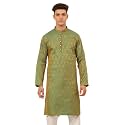 Jompers Silk Blend Men39s Woven Design Kurtas.