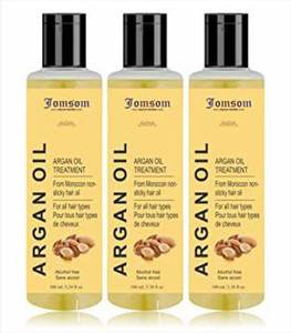 jomsom ayurvedic moroccan argan with moroccan strengthen dull  hair100 vegan hair oil 300 ml