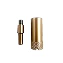 Jon Bhandari Tools 25mm (1 Inch) 2-in-1 Diamond Core Drill Bit with Adapter – Vacuum Brazed Hole Saw Cutter for Marble, Granite, Tiles, Concrete, Stone, Brick Wall – Wet &amp; Dry Drilling for Power Tools