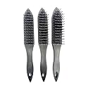 Jon Bhandari Tools 3pc Plastic Handle Wire Brush with Carbon Steel Bristles for Cleaning, Scrubbing, Rust &amp; Paint removal and Polishing