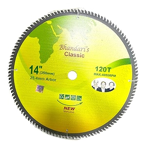 jon bhandari tools classic 1pc tct circular saw blade for wood  14 inch 350mm 120 teeth tungsten carbide tipped smooth amp fast cutting  for plywood mdf hdf veneer composite board switchboard