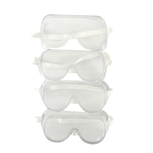jon bhandari tools 4pc safety goggles  protective eyewear with anti fog scratch resistant lenses amp adjustable strap  impact resistant eye protection for construction lab chemical amp medical use