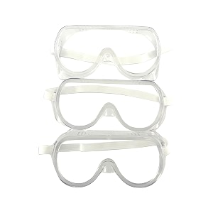 jon bhandari tools 3pc safety goggles  protective eyewear with anti fog scratch resistant lenses amp adjustable strap  impact resistant eye protection for construction lab chemical amp medical use