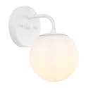JONATHAN Y Louis Parisian Globe 5.75" Vanity 1-Light, White
