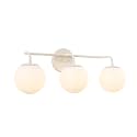 JONATHAN Y Louis Parisian Globe 25" Vanity 3-Light, Almond