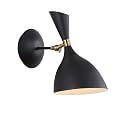 JONATHAN Y Josef 1-Light Wall Sconce Adjustable Metal 7", Black/Brass Gold