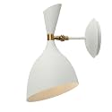 JONATHAN Y Josef 1-Light Wall Sconce Adjustable Metal 7", White/Brass Gold
