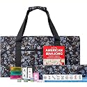 Jongyance American Mahjong Game Set, Mahjong Tile Set, Blcak Bag,166 White Tiles, 4 All-in-One Color Rack/Pushers, 100 Chips, 1 Wind Indicator