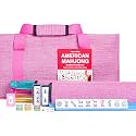 Jongyance American Mahjong Set, 166 White Tiles with Pink Bag, 4 All-in-One Rack/Pushers, Mah jongg Game Set (Mah-Jongg, Majiang,Ma Jong)