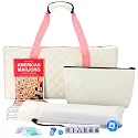 Jongyance American Mahjong Tile Set with Carrying Bag, 166 White Tiles, 4 Racks with Pushers, Mahjong Set for Beginners