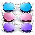 Joopin Half Frame Sunglasses UV Protection Vintage Browline Sun Glasses