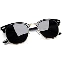 Joopin Half Frame Sunglasses UV Protection Vintage Browline Sun Glasses