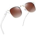 Joopin Half Frame Sunglasses UV Protection Vintage Browline Sun Glasses