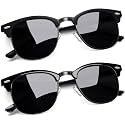Joopin Half Frame Sunglasses UV Protection Vintage Browline Sun Glasses