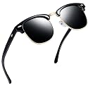 Joopin Half Frame Sunglasses UV Protection Vintage Browline Sun Glasses