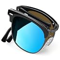 Joopin Half Frame Sunglasses UV Protection Vintage Browline Sun Glasses